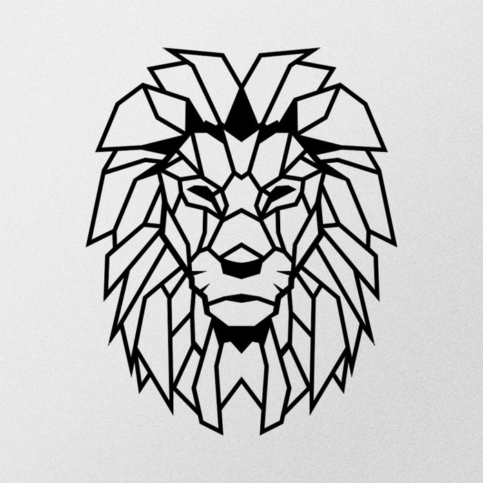Wallity Lion Metal Decor Negro Wallity Lion Metal Decor Negro